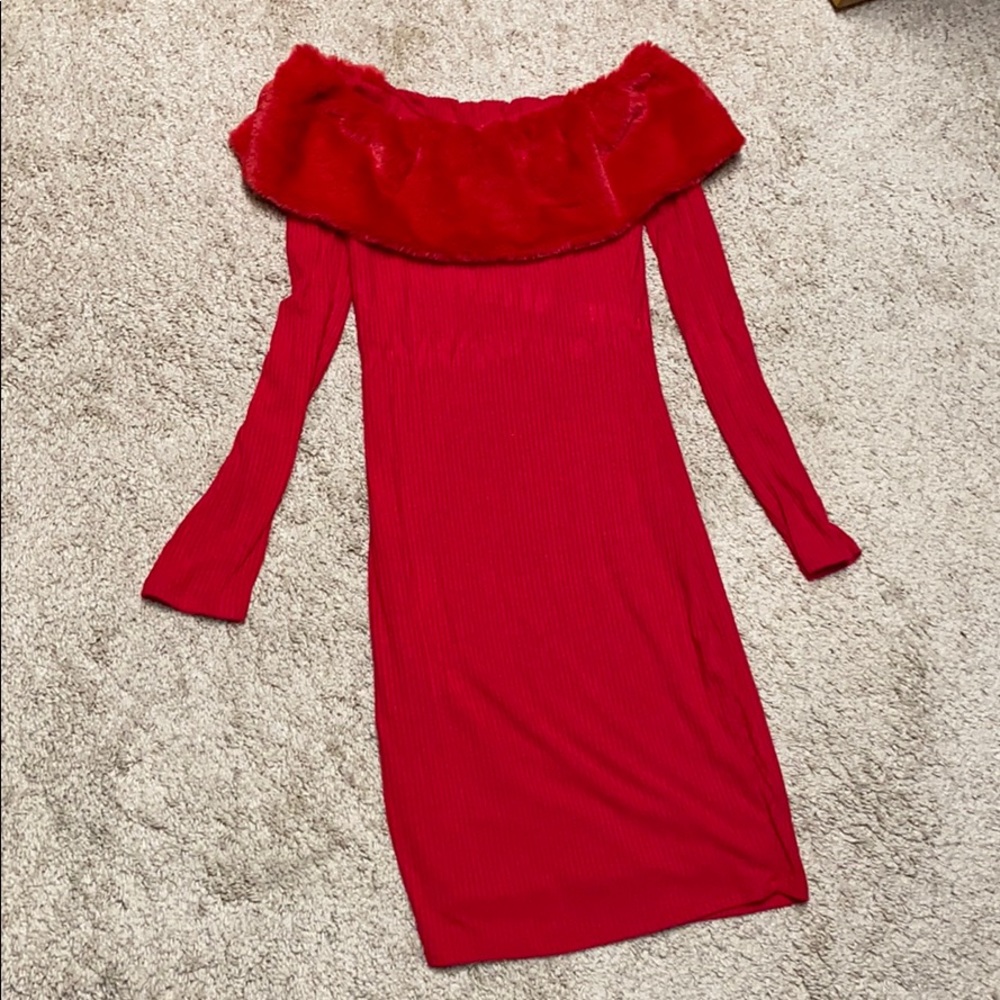Red Fur Dress